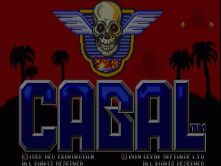 Cabal title screen for Amiga
